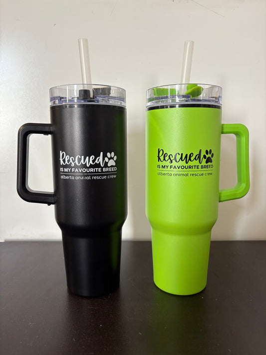 40oz Tumbler – Rescued is my Favourite Breed